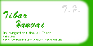tibor hamvai business card